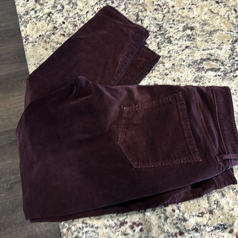 12 LOFT Curvy Skinny Maroon Corduroy